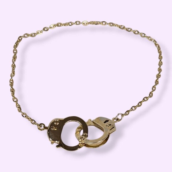 Jewelry - (2/$20) Teeny Gold Tone Handcuff Bracelet